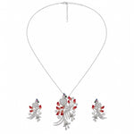 Load image into Gallery viewer, Majestic Blossom Peacock Pendant Set
