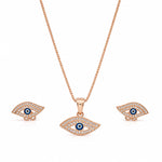 Load image into Gallery viewer, Mystic Protection Evil Eye Pendant &amp; Earring Set
