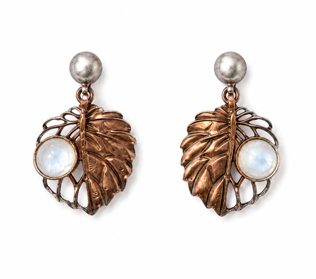 Moonlit Leaf Pendant Set
