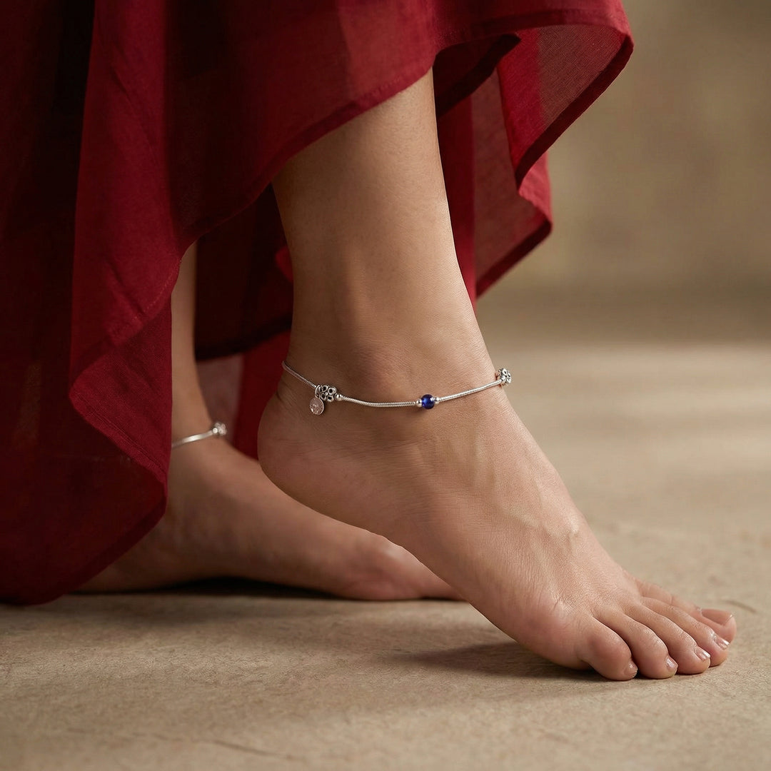 BLUE ORB ANKLET