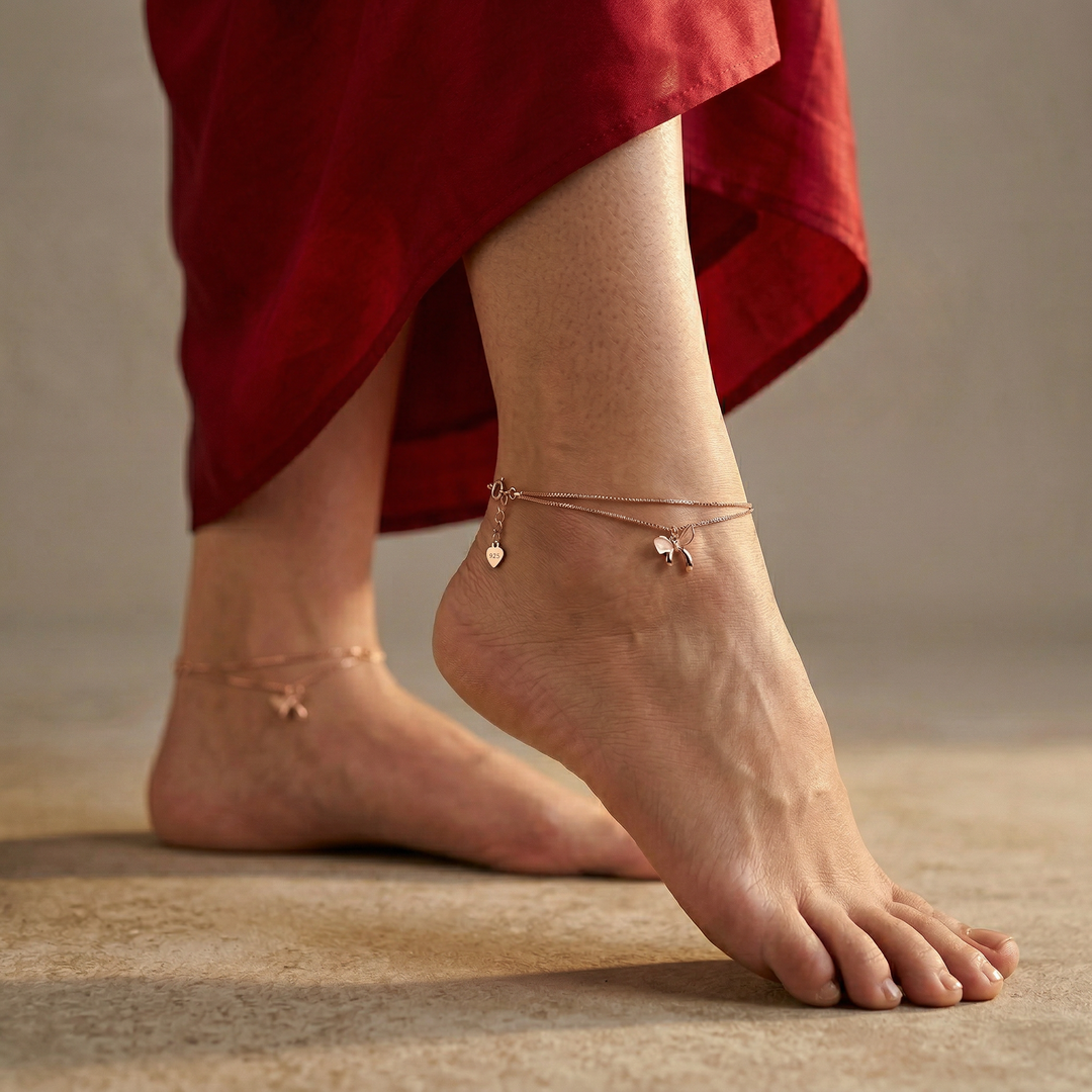 BOW CHARM ANKLET