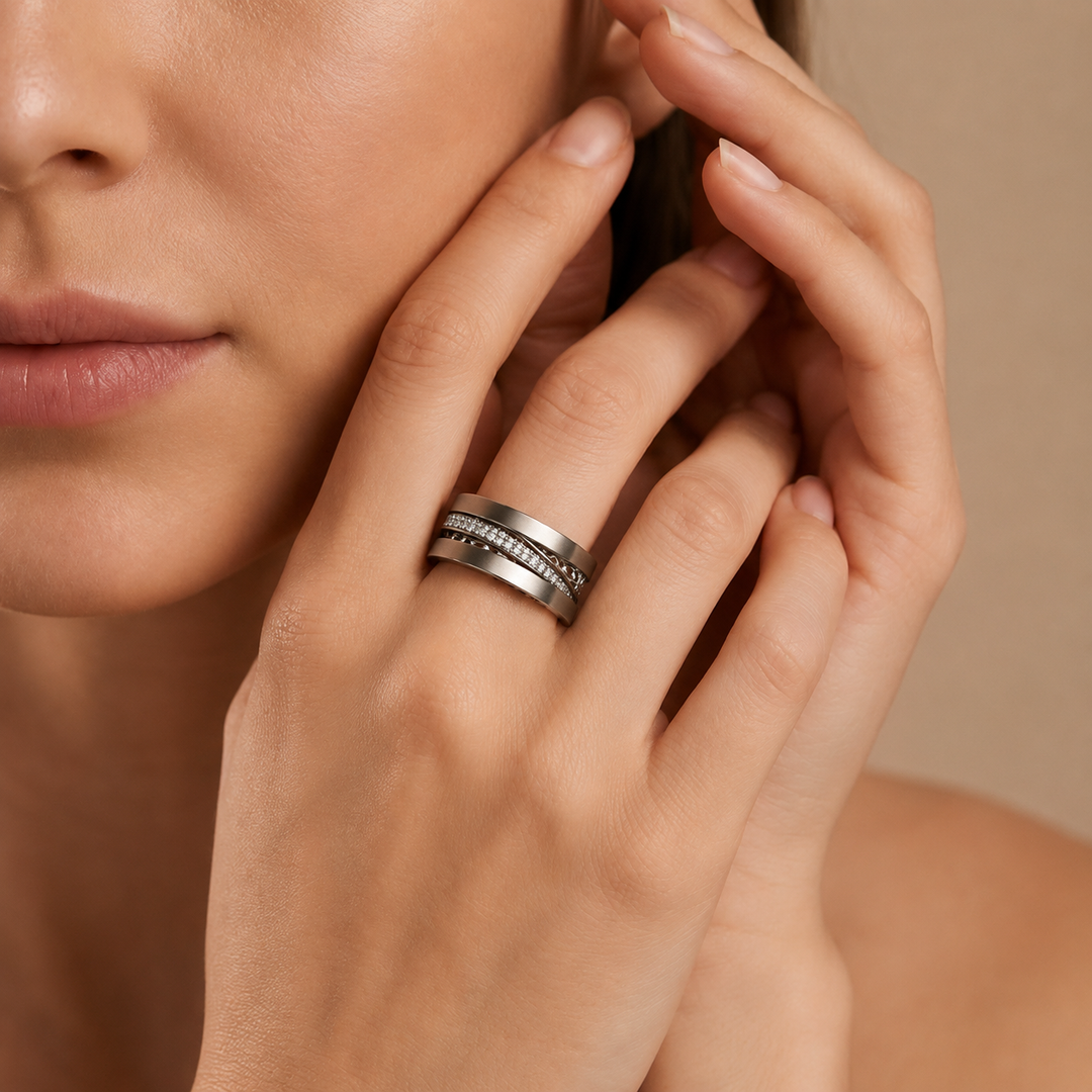 Unisex Eclipse Weave Ring