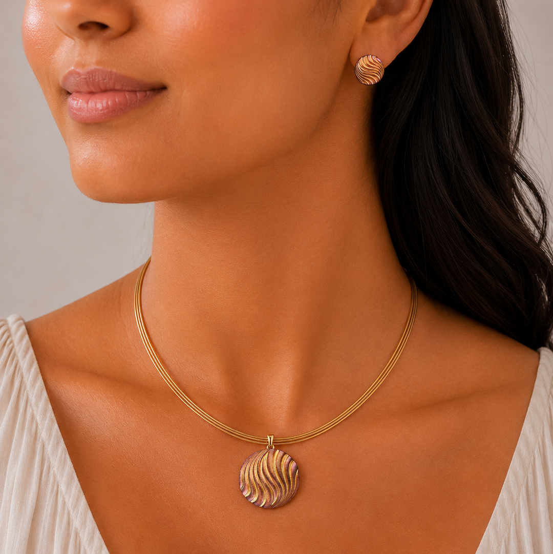 Aurora Wave Pendant Set