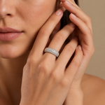 Load image into Gallery viewer, Aura Soft-Square Pavé Statement Ring
