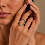 Load image into Gallery viewer, Aurora Rose Gold Asymmetric Wave Ring
