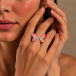 Load image into Gallery viewer, Enchanted Watercolor Butterfly Open Ring
