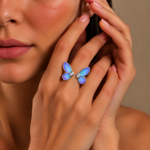 Load image into Gallery viewer, Aura Butterfly Enamel Statement Ring
