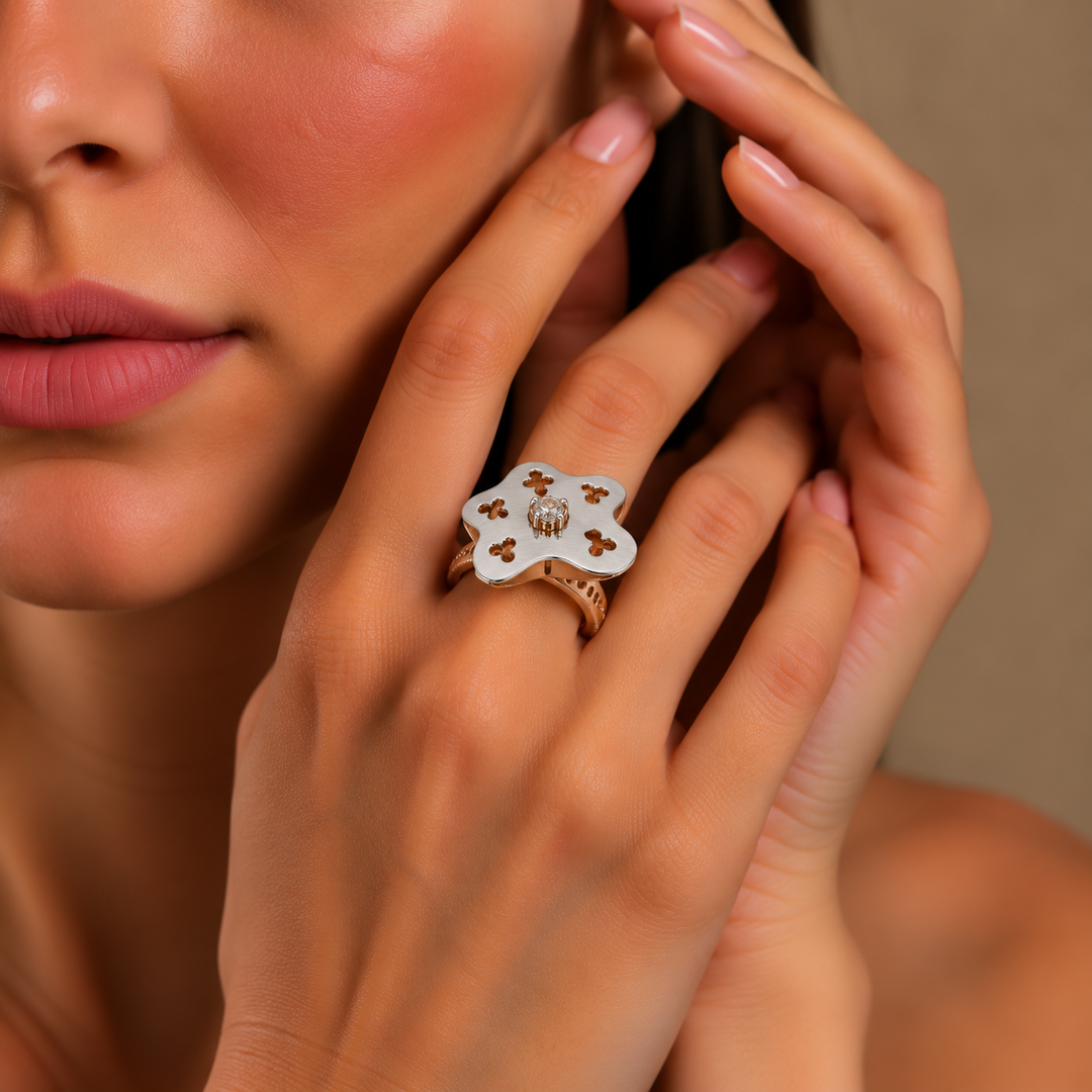 Clover Bloom Statement Ring