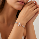 Load image into Gallery viewer, "Petal Breeze" Mother-of-Pearl Tassel Bracelet
