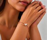 Load image into Gallery viewer, Blossom Whisper Rose Gold Bypass Bangle

