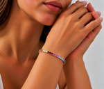Load image into Gallery viewer, Aurora Spectrum Rainbow Ombré Bangle
