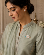 Load image into Gallery viewer, "Aura Blossom" Mother-of-Pearl &amp; Pearl Floral Brooch
