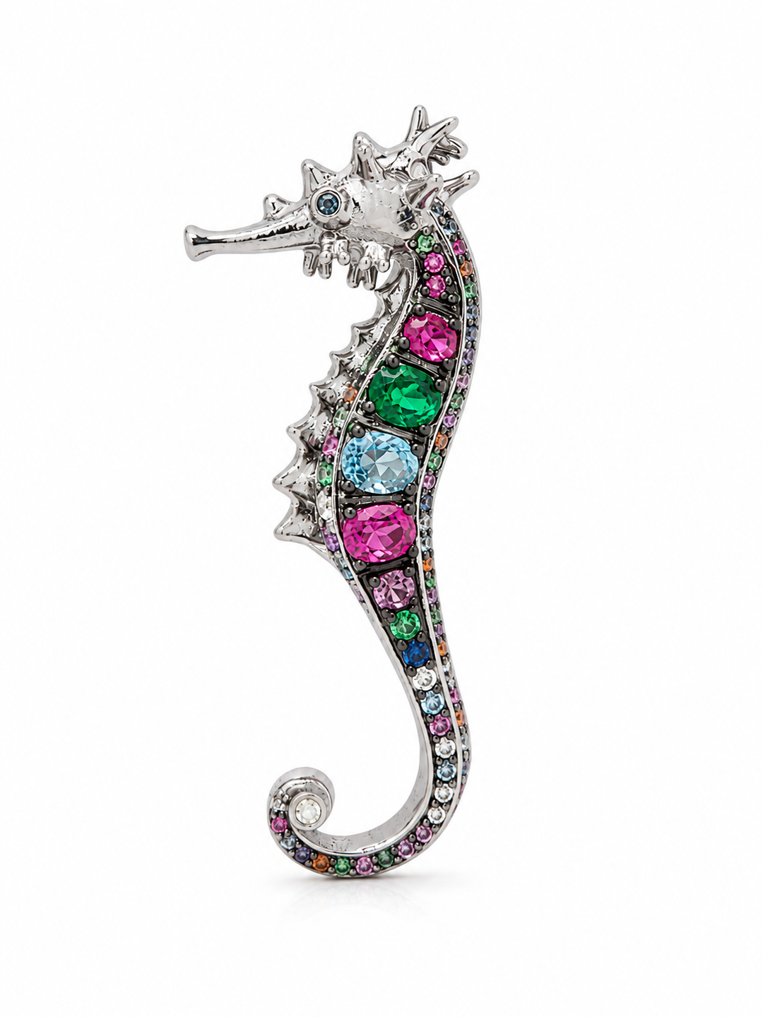 Chroma-Marine Seahorse Brooch