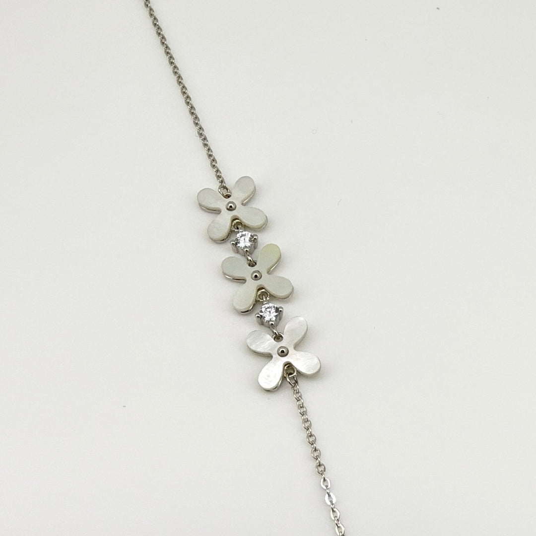 Floral Sterling Silver Bracelet