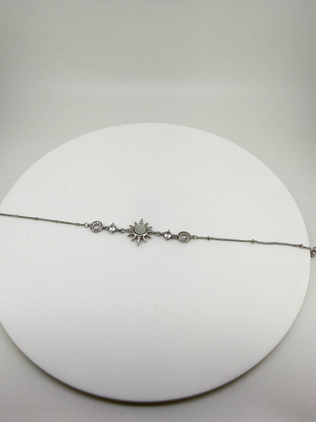 Sun Charm Sterling Silver Bracelet