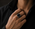 Load image into Gallery viewer, Obsidian Monarch Ring
