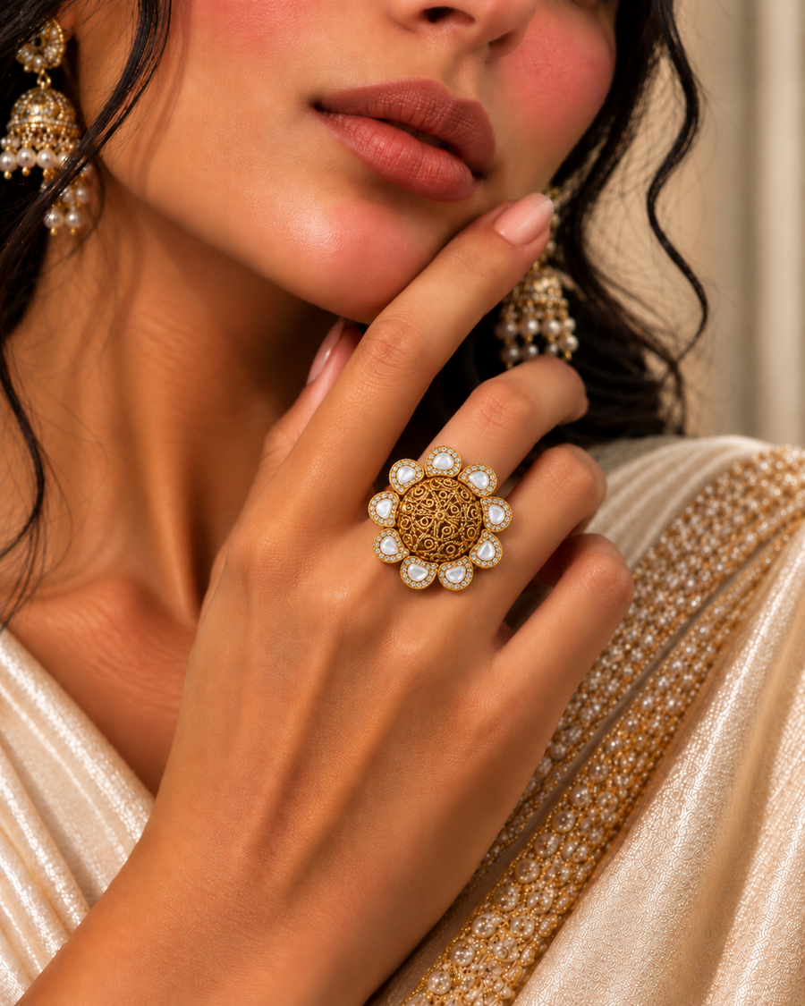 Meher Filigree Bloom Ring
