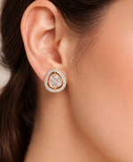 Load image into Gallery viewer, Noor Halo Polki Stud Earrings

