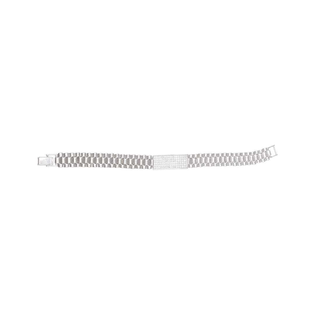 SILVER GRID BAND