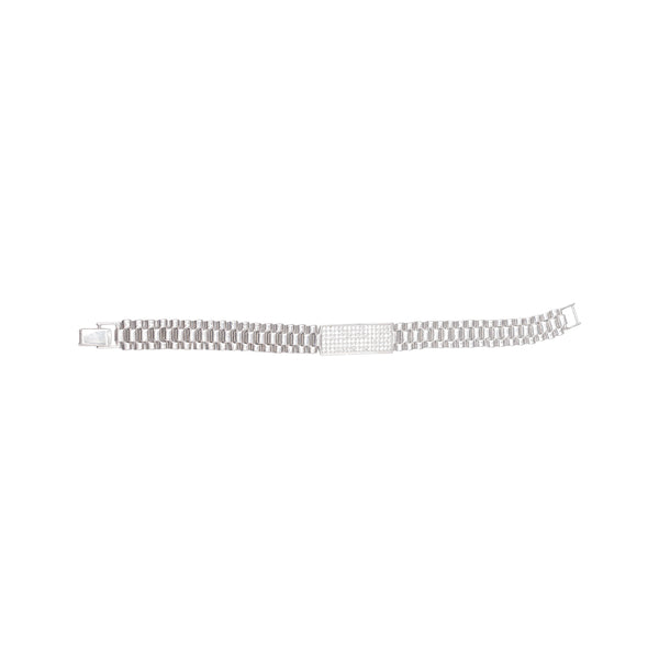 SILVER GRID BAND