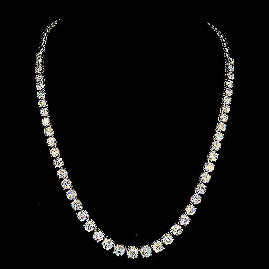Aurielle Solitaire Line Diamond Necklace