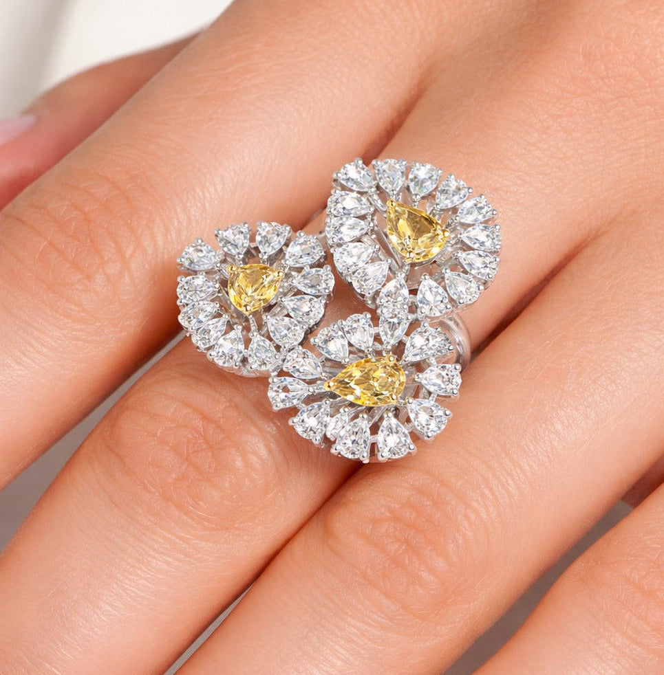 Soleil Bloom Diamond Cocktail Ring