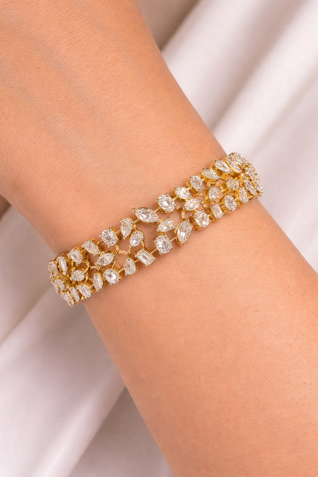 Aurelia Vine Diamond Gold & Silver Bracelet