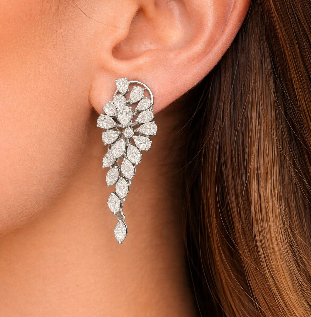 Celeste Pear Drop Diamond Earrings