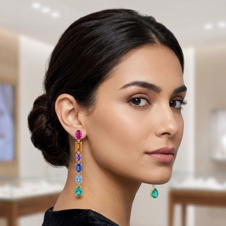 Prism Cascade Drop Earrings