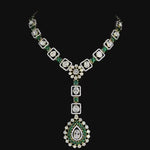 Load and play video in Gallery viewer, Noor Mahal Emerald Polki Statement Set
