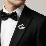 Load image into Gallery viewer, SWANSHINE LAPEL BROOCH
